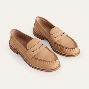 Boden Tan Leather Penny Loafers